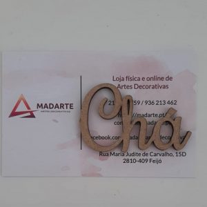 MADEIRA| PALAVRA CHÁ  5X3CM