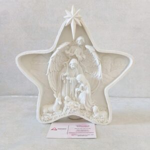 MARFINITE| SAGRADA FAMILIA COM ANJO NA ESTRELA  23CM