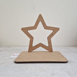 MDF| BASE COM ESTRELA 20X18X12 CM
