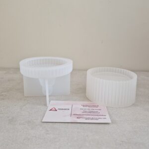 MOLDE DE SILICONE|POTE COM TAMPA  8X6 CM