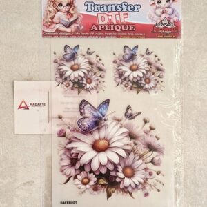 PROJETEC| TRANSFER DTF APLIQUE FLORES 14X20CM