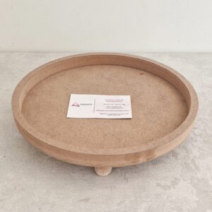 MDF| BANDEJA REDONDA 3 PÉS  24CM