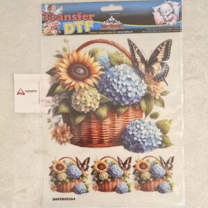 PROJETEC| TRANSFER DTF  FLORES E BORBOLETAS A4