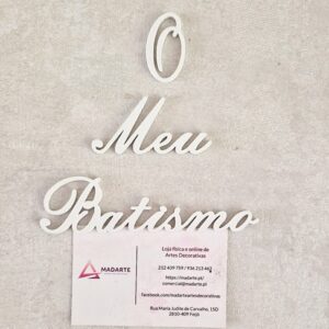 O MEU BATISMO EM ACRILICO  20.5X3.2X0.3CM