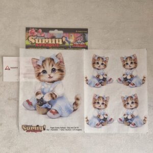 PROJETEC| PAPEL SUMIU APLIQUE- DOG AND CAT 05 -19X25CM