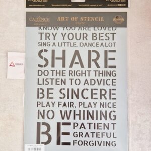 CADENCE| STENCIL  TEXTO  21X29CM