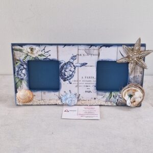 MOLDURA COM TEMA NAÚTICO 30X15 CM (FOTO 7.5X7.5 CM)