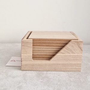 MADEIRA| CAIXA COM BASES PARA COPOS 11X11X6CM  10UNID.
