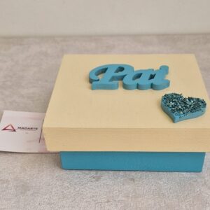 CAIXA AMPLA DE MADEIRA PAI 11X11X4.5 CM