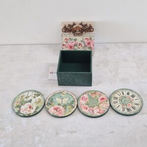 CAIXA MADEIRA BASES PARA COPOS 10X10X5.5 CM