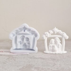 MOLDE DE SILICONE PRESÉPIO  7X7X2CM
