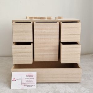 MADEIRA|  MOVEL COM 6 GAVETAS 26X12X22CM