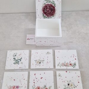 CAIXA MADEIRA BASES PARA COPOS 10X10X5.5 CM