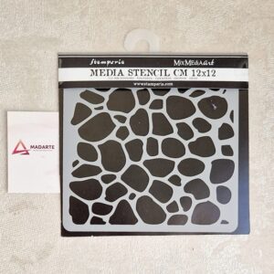 STAMPERIA| STENCIL HIDDEN GROVE STONE PATTERN   12X12CM