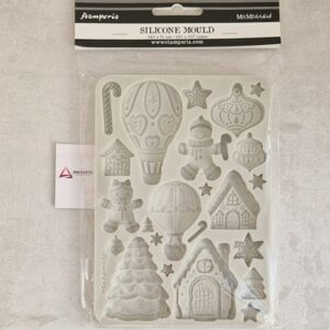 STAMPERIA| MOLDE DE SILICONE “CANDY CHRISTMAS” 14.8X21CM