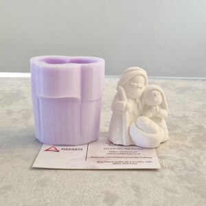MOLDE SILICONE PRESÉPIO INFANTIL 7X7X2 CM