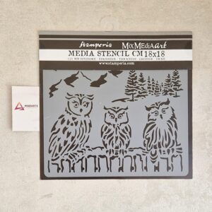 STAMPERIA| STENCIL THE OWL´S HOUSE 18X18 CM