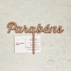 MDF| ESPETO PARABÉNS  18.5X4CM