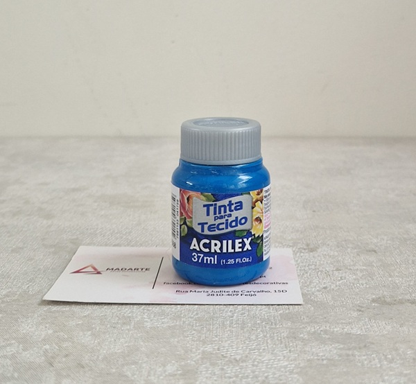 ACRILEX| TINTA DE TECIDO AZUL CERULEO  568  37ML