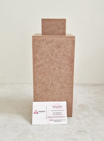 MDF| JARRA COM TAMPA  25X10X10CM