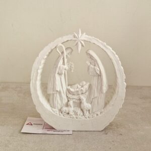 MARFINITE| SAGRADA FAMILIA NA RODELA DE MADEIRA  16X17CM