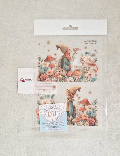 TRANSFER DTF| DUENDES E FLORES  14X19CM