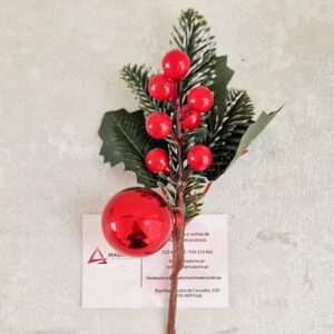 DECORAÇÃO DE NATAL RAMO 20CM