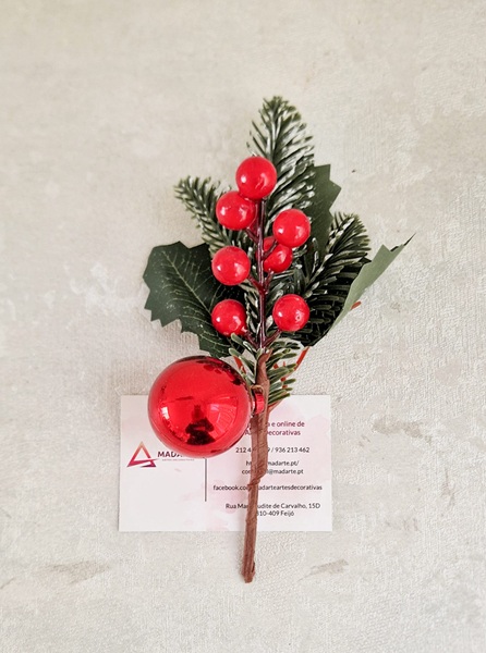 DECORAÇÃO DE NATAL RAMO 20CM