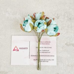 DECORAÇÃO RAMO ROSAS AZUIS