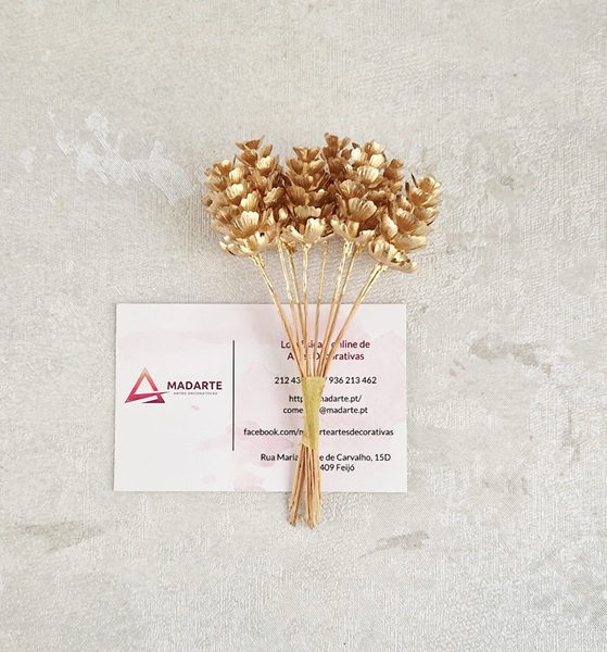 DECORAÇÃO DE NATAL RAMO PINHAS DOURADAS