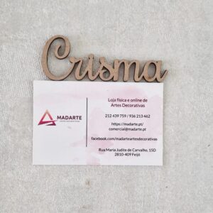 MADEIRA| PALAVRA CRISMA  8X3CM