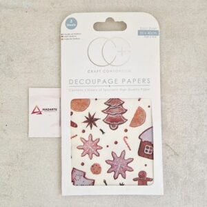 PAPEL DECOUPAGE NATAL 35X40 CM (3 FOLHAS)