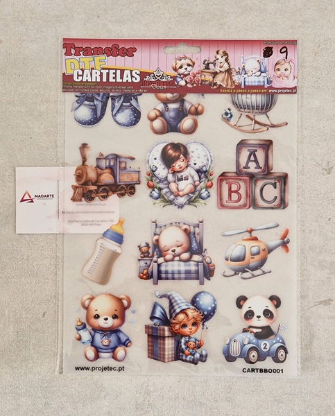 TRANSFER DTF CARTELAS MENINO