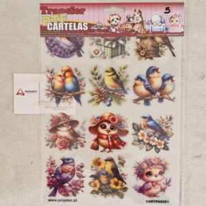 TRANSFER DTF CARTELAS PASSARINHOS