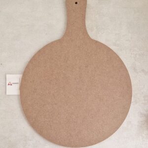 MDF| TÁBUA DE COZINHA REDONDA COM PEGA  30X42CM