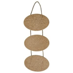 MDF| CONJUNTO DE 3 PLACAS OVAL  62X28CM