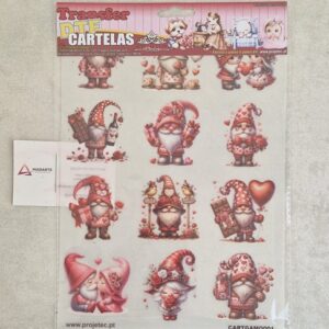 TRANSFER DTF CARTELAS  GNOMOS DO AMOR