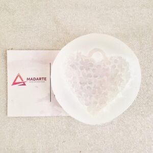 MOLDE DE SILICONE|CORAÇÃO COM TEXTURA E FURO  5.5X5CM