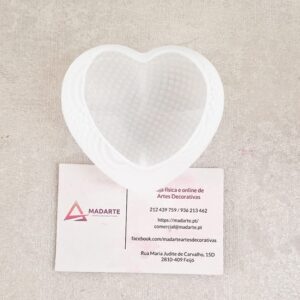 MOLDE DE SILICONE|CORAÇÃO COM TEXTURA  10X10X3.5CM