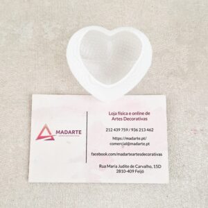 MOLDE DE SILICONE|CORAÇÃO COM TEXTURA  5.5X5CM