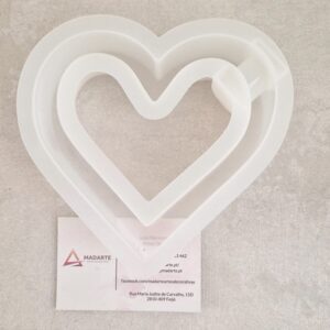 MOLDE DE SILICONE|CORAÇÃO COM VASO  13X13X3.5CM