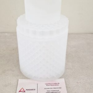 MOLDE DE SILICONE| VASO COM TAMPA  9CM DIAM. X 16CM ALT.