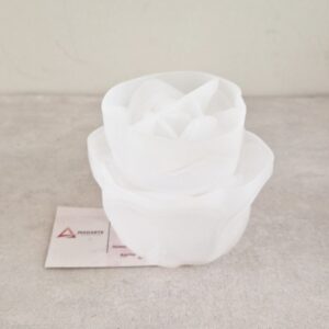 MOLDE DE SILICONE| VASO COM TAMPA EM FLOR  10.5CM DIAM. X 9CM ALT.