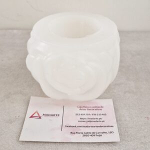 MOLDE DE SILICONE| VASO EM FORMA DE ROSA 8.5CM DIAM. X 7.5CM ALT.