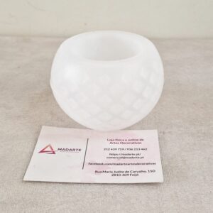 MOLDE DE SILICONE| VASO COM LOSANGULOS  8.5CM DIAM. X 5.5CM ALT.