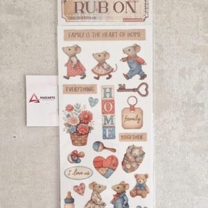 STAMPERIA| RUB ON FAMILY 10.16X21.6CM