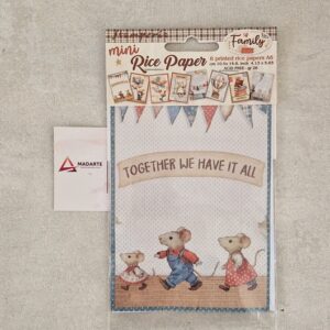 STAMPERIA| 8 MINI PAPEIS DE ARROZ 10.5X14.8CM  A6