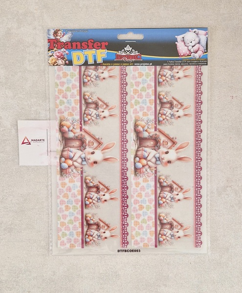 PROJETEC| TRANSFER DTF BARRADINHO COELHO DE PÁSCOA A4