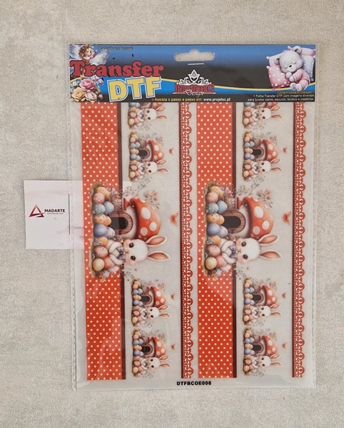 PROJETEC| TRANSFER DTF BARRADINHO COELHO DE PÁSCOA A4