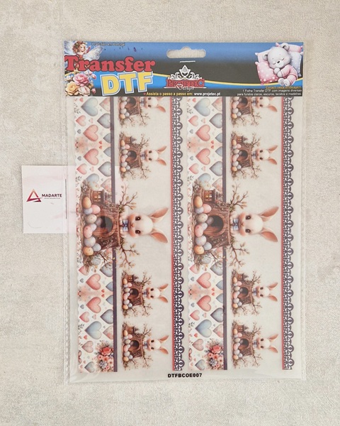 PROJETEC| TRANSFER DTF BARRADINHO COELHO DE PÁSCOA A4